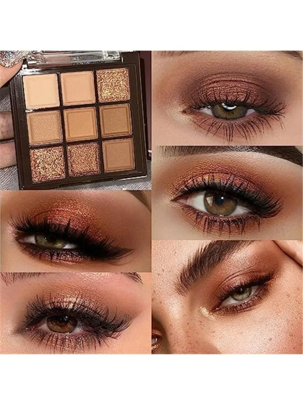 Neutral Nude Brown Smokey Eye Shadow Palette,Rose Gold Bronze Naked